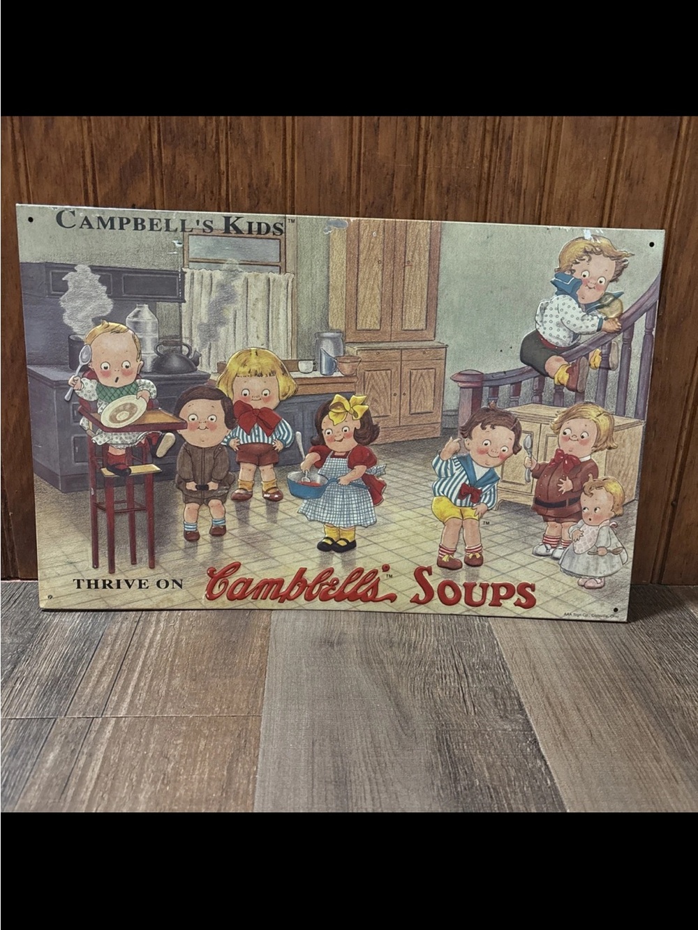 Campbell's Kids Soups Vintage Wall Sign - Red, Blue, Yellow